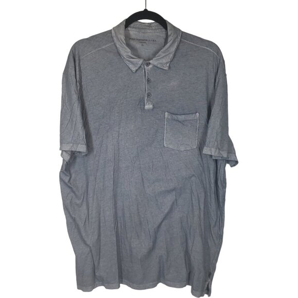 John Varvatos Men's XL Polo With Pocket Short Sleeve Grey - Picture 1 of 13